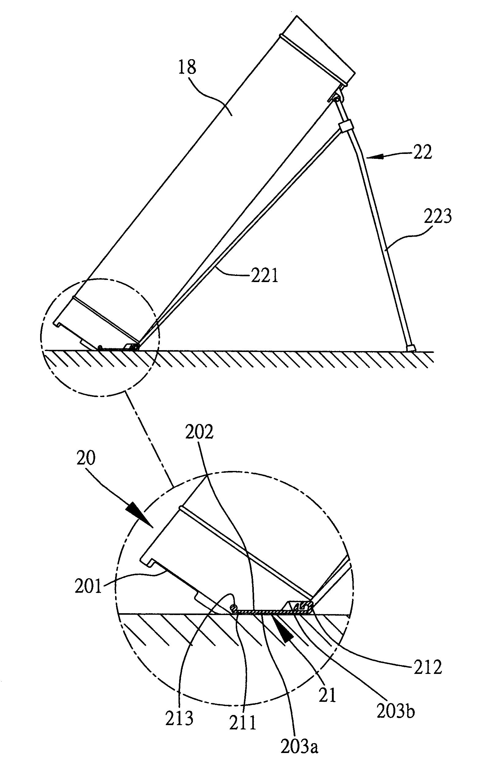 Golf bag sustained with leg means