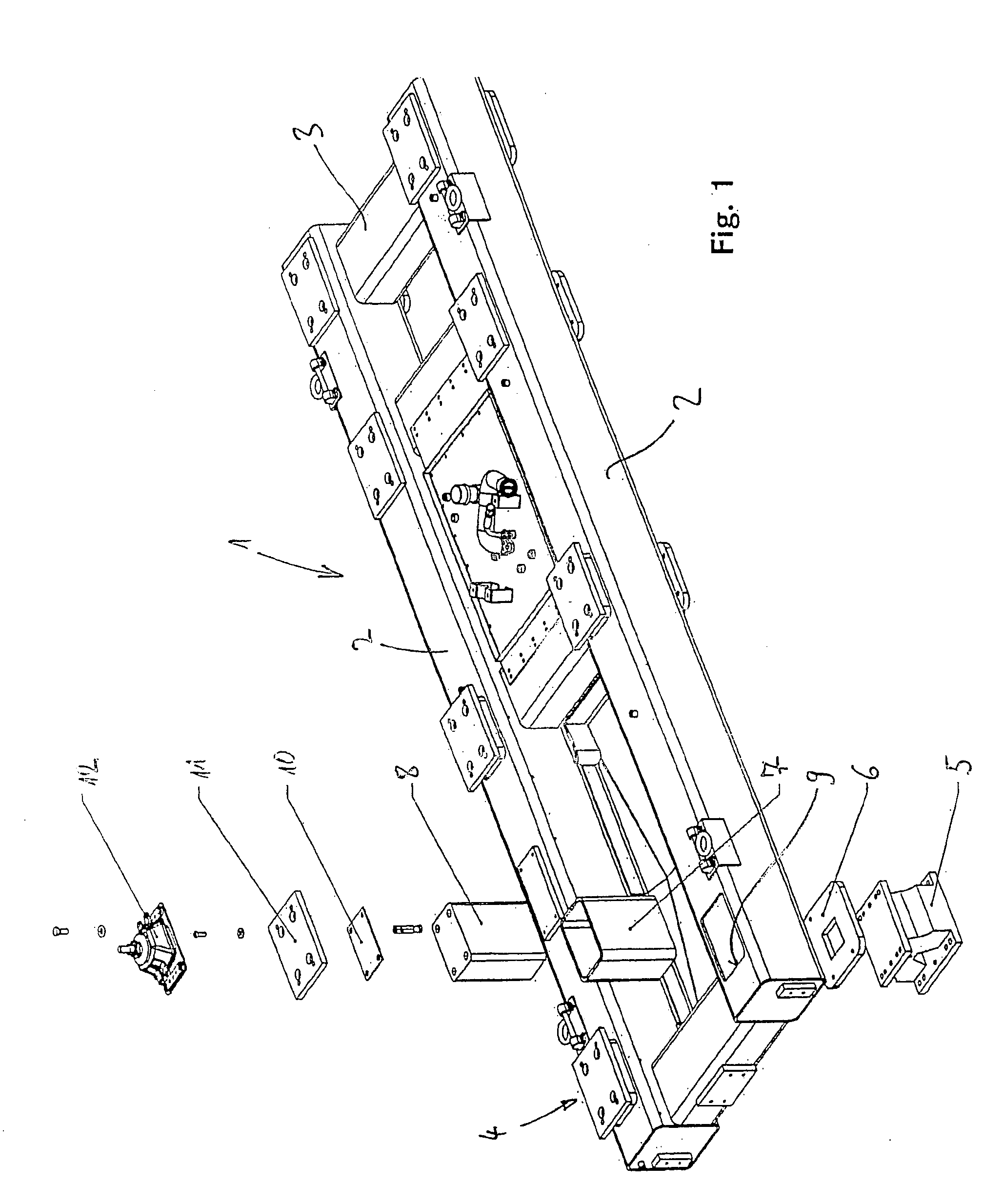 Support frame including longitudinal and transverse beams and method for producing the frame