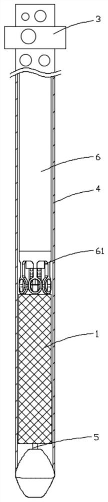 Pre-positioning device of implantation instrument for cardiac surgery and surgical assembly