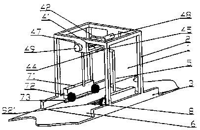 Automobile washing device for small and medium-sized automobile washing shops