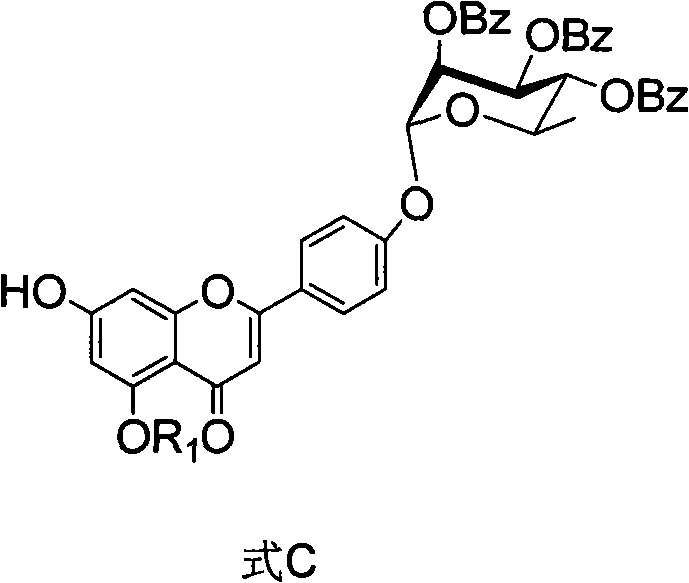 Intermediate of flavonoid compound and preparation method and application thereof