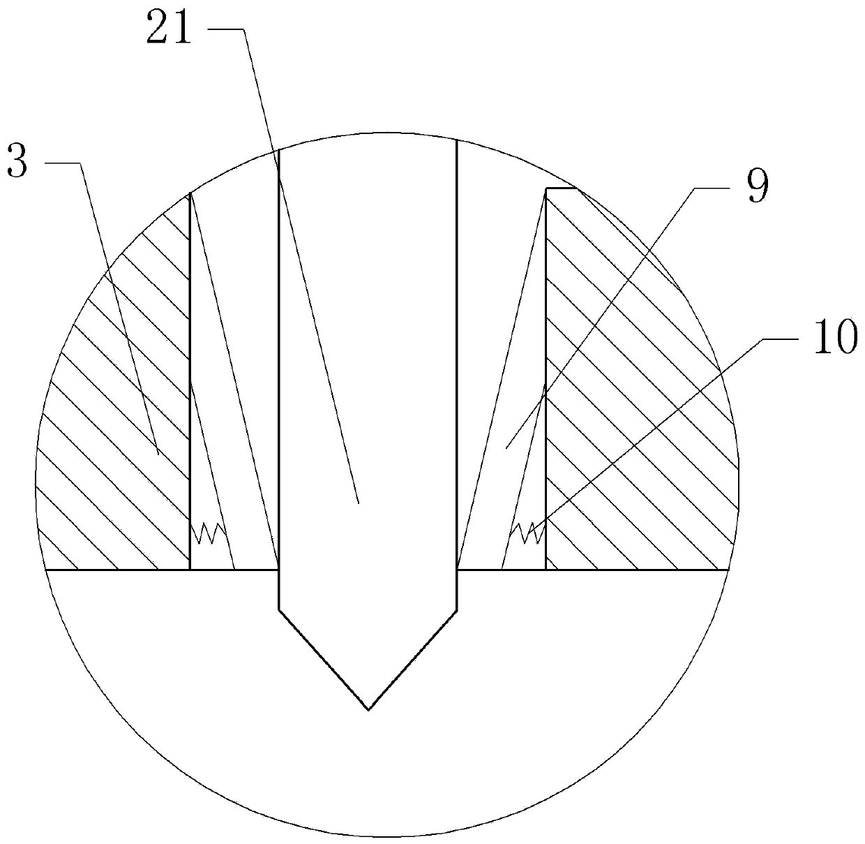 Crushing device for pet snack processing