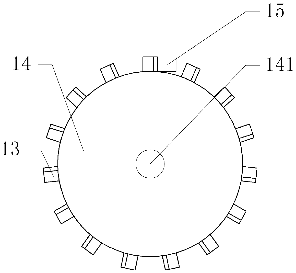 Crushing device for pet snack processing