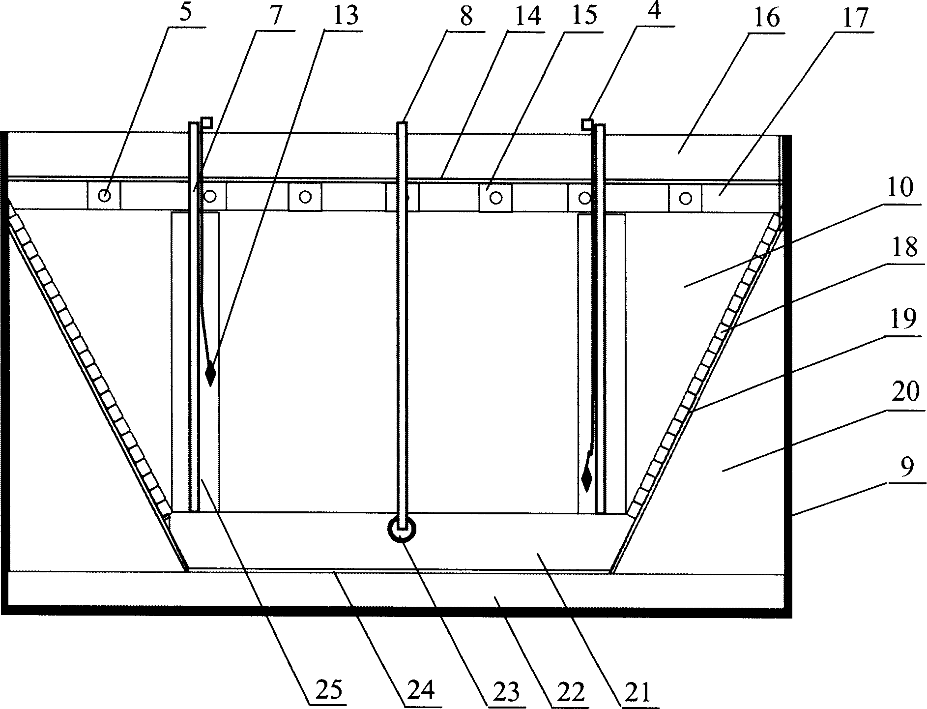 Logistic regulation and monitoring type domestic garbage ecological landfill unit