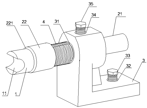 External circle precise grinding method of super-long-diameter tool