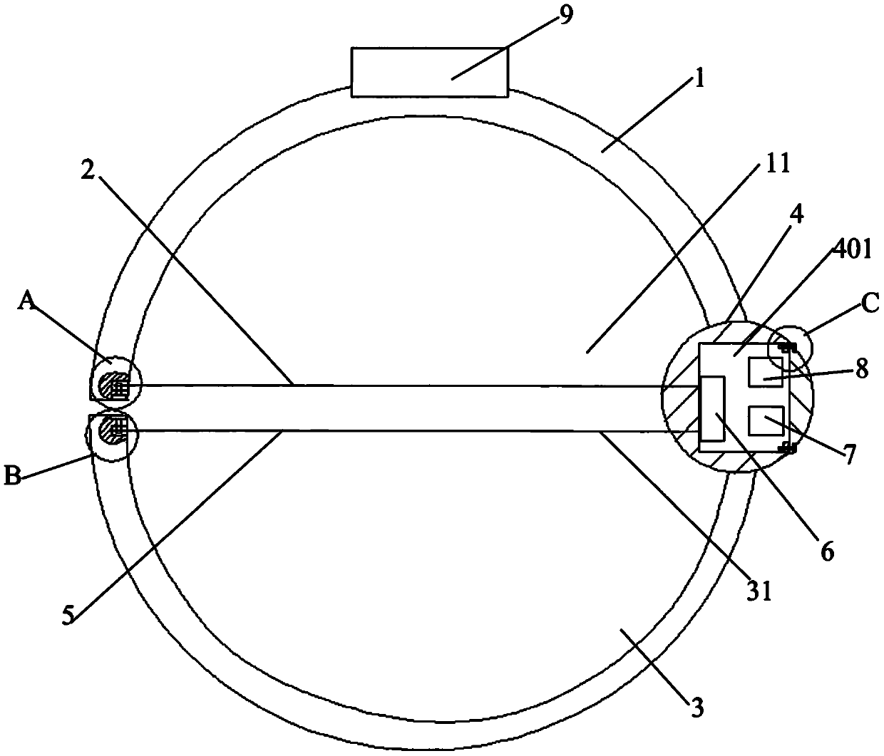 Fruit diameter measuring device