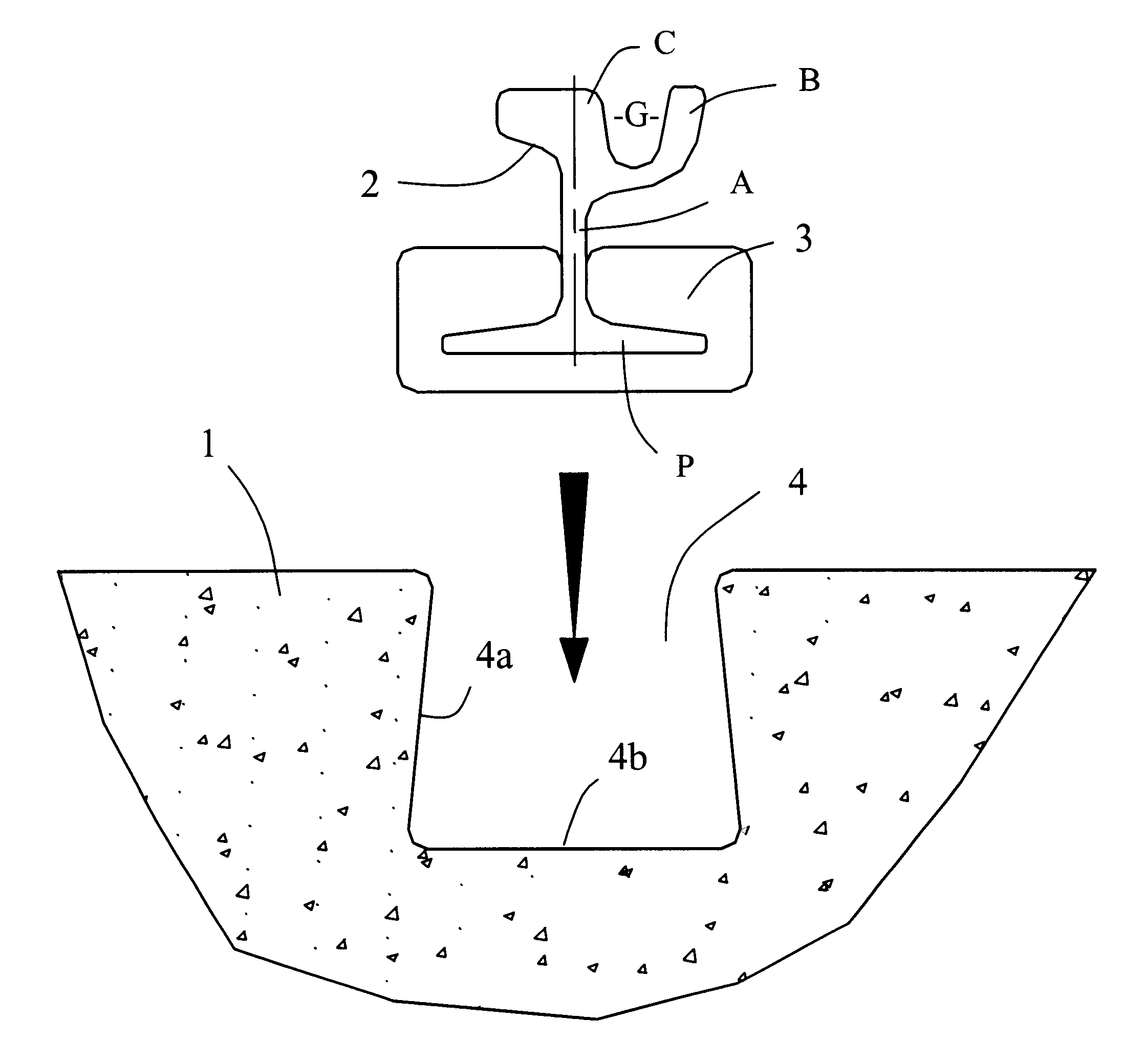 Method of constructing a rail track on a track-receiving concrete slab