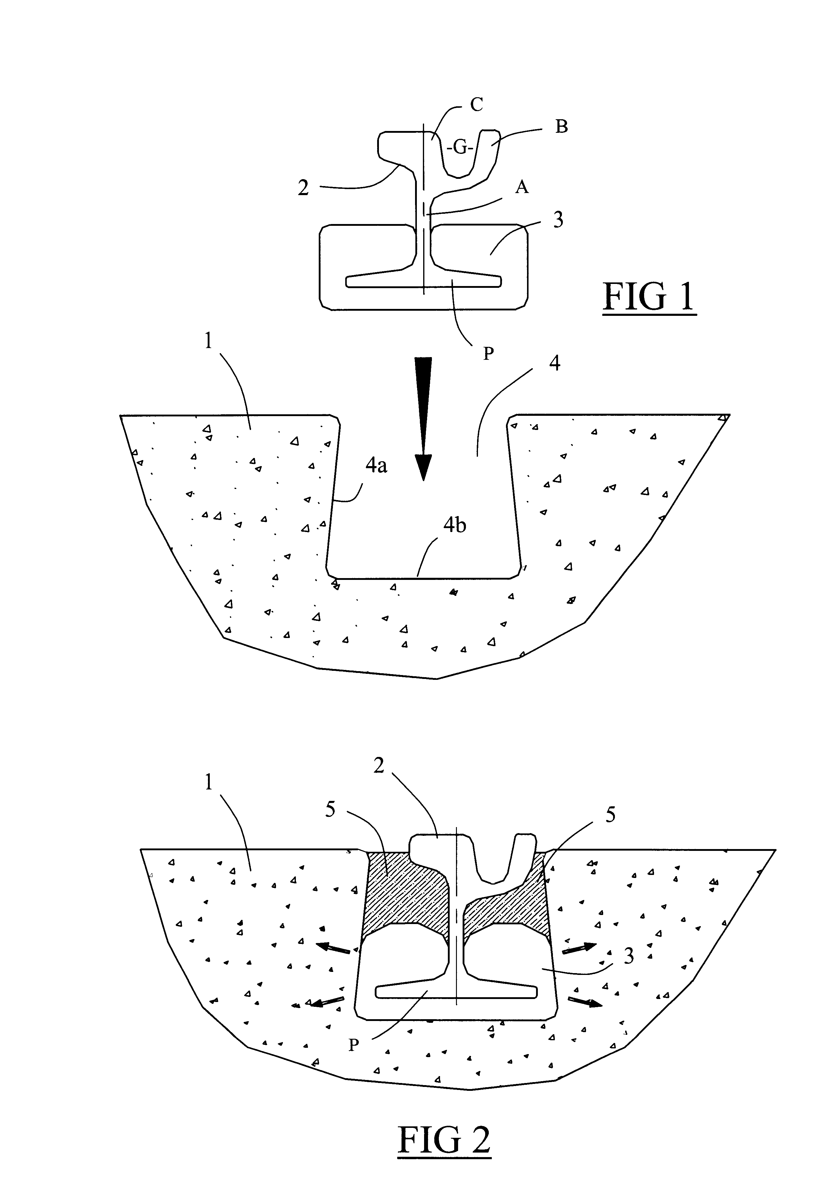 Method of constructing a rail track on a track-receiving concrete slab