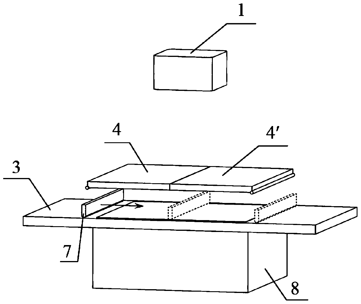 A preheating method and device suitable for powder-spreading additive manufacturing