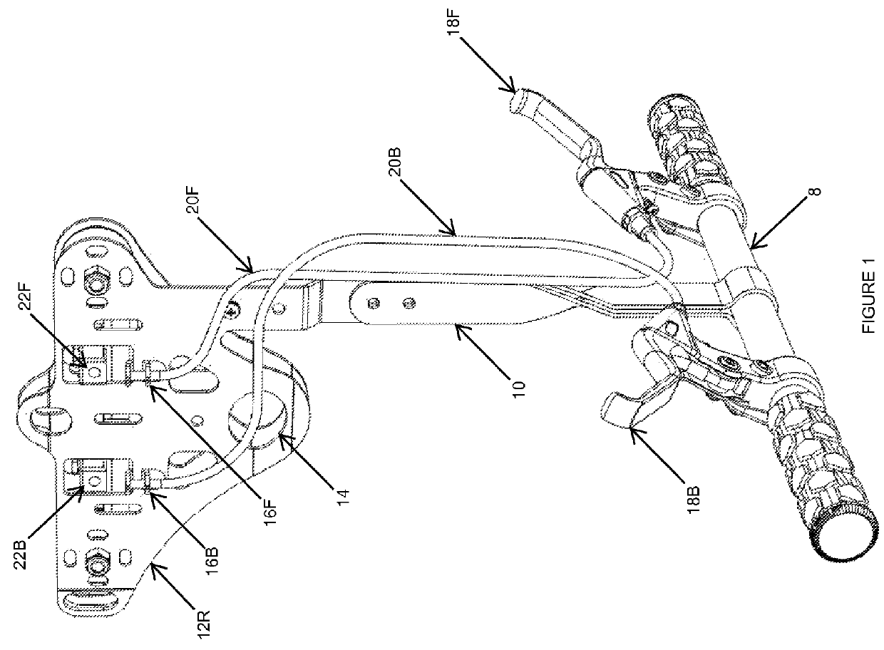 Rider controlled zip line trolley brake system