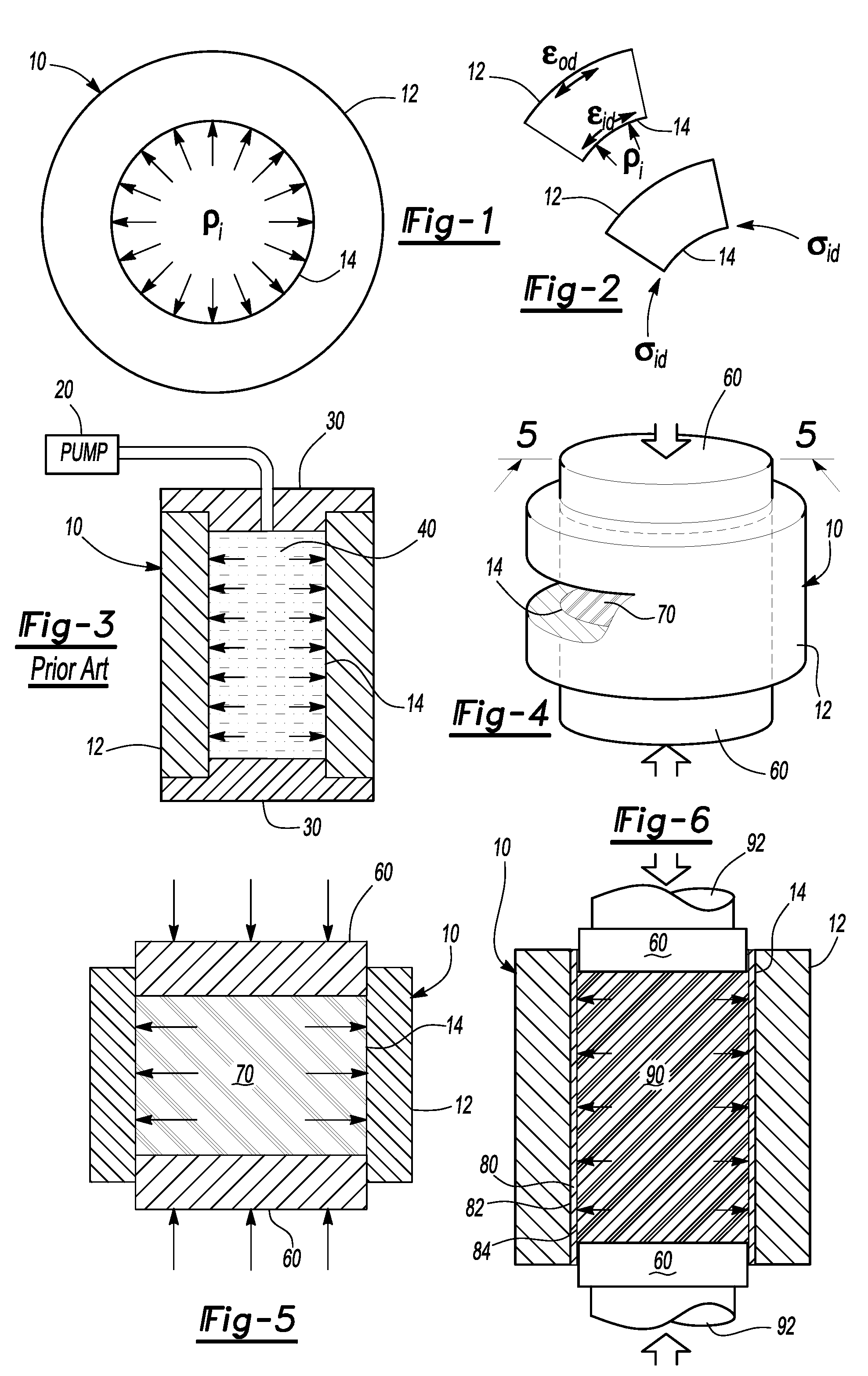 Compressed Elastomer Process for Autofrettage and Lining Tubes