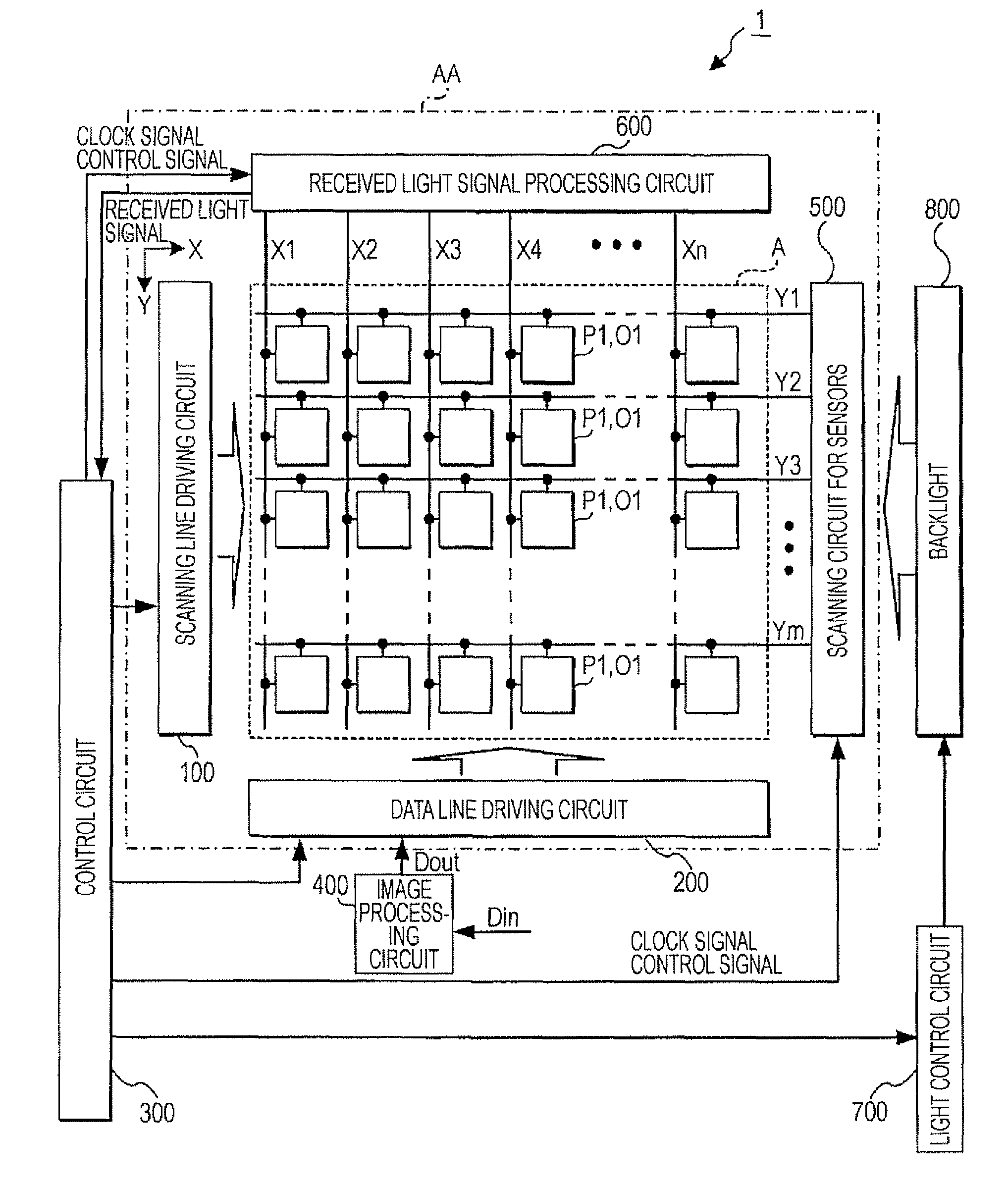 Sensing device, display device, electronic apparatus, and sensing method