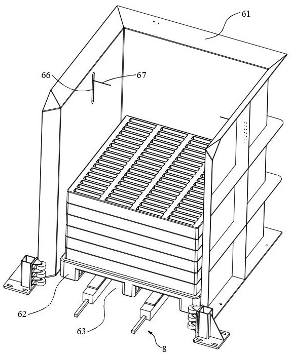 Continuous feeding device for battery conveying system