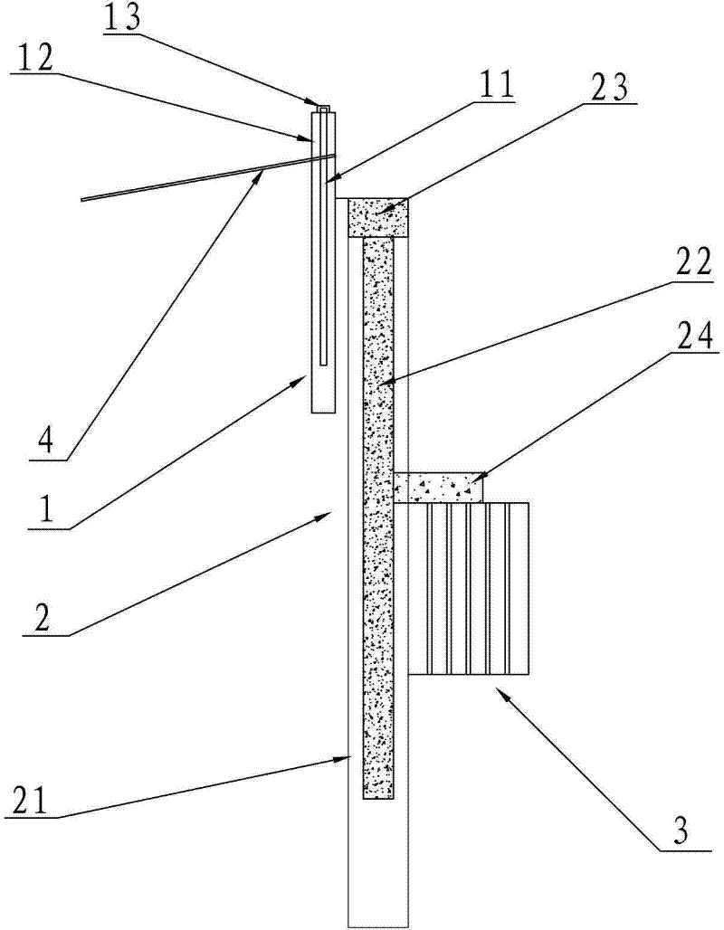 Deep foundation pit supporting structure