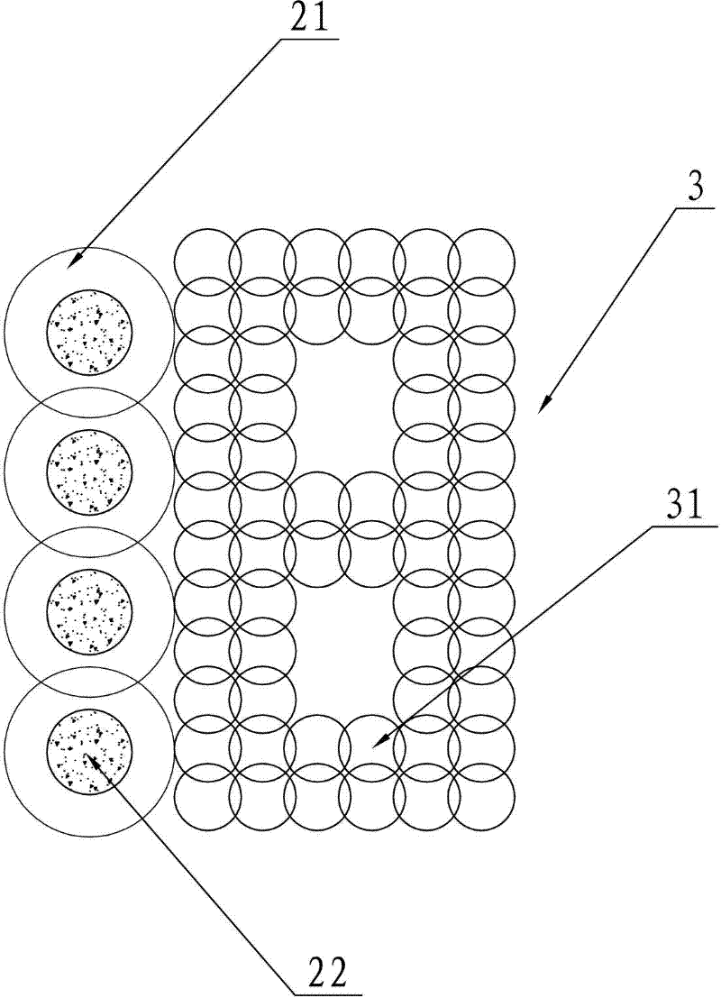 Deep foundation pit supporting structure