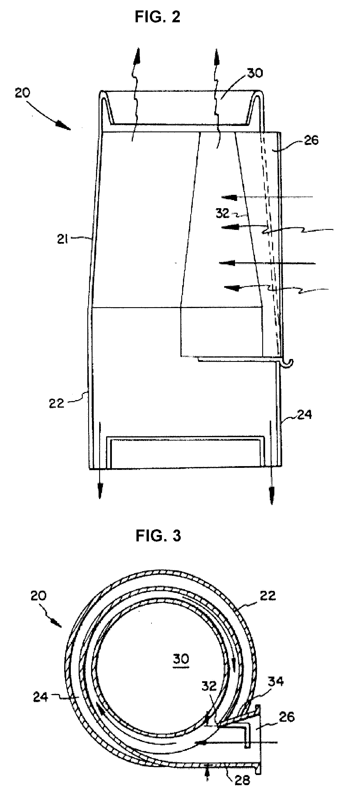 Steam/water conical cyclone separator