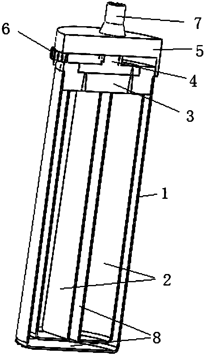 Double-cavity vacuum cup