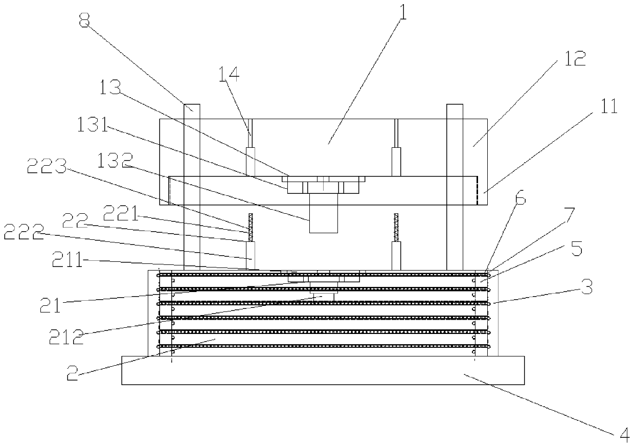 Positioning and punching mold of automobile part