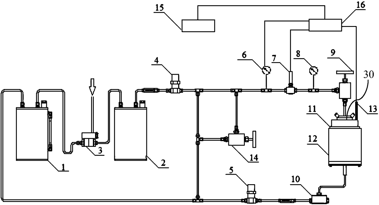 A self-repair testing device and method for oil well cement