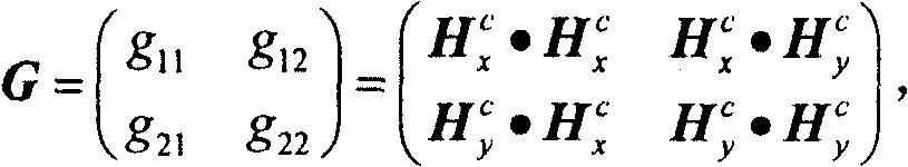 Detection method for characteristic of edge and angle point of color image