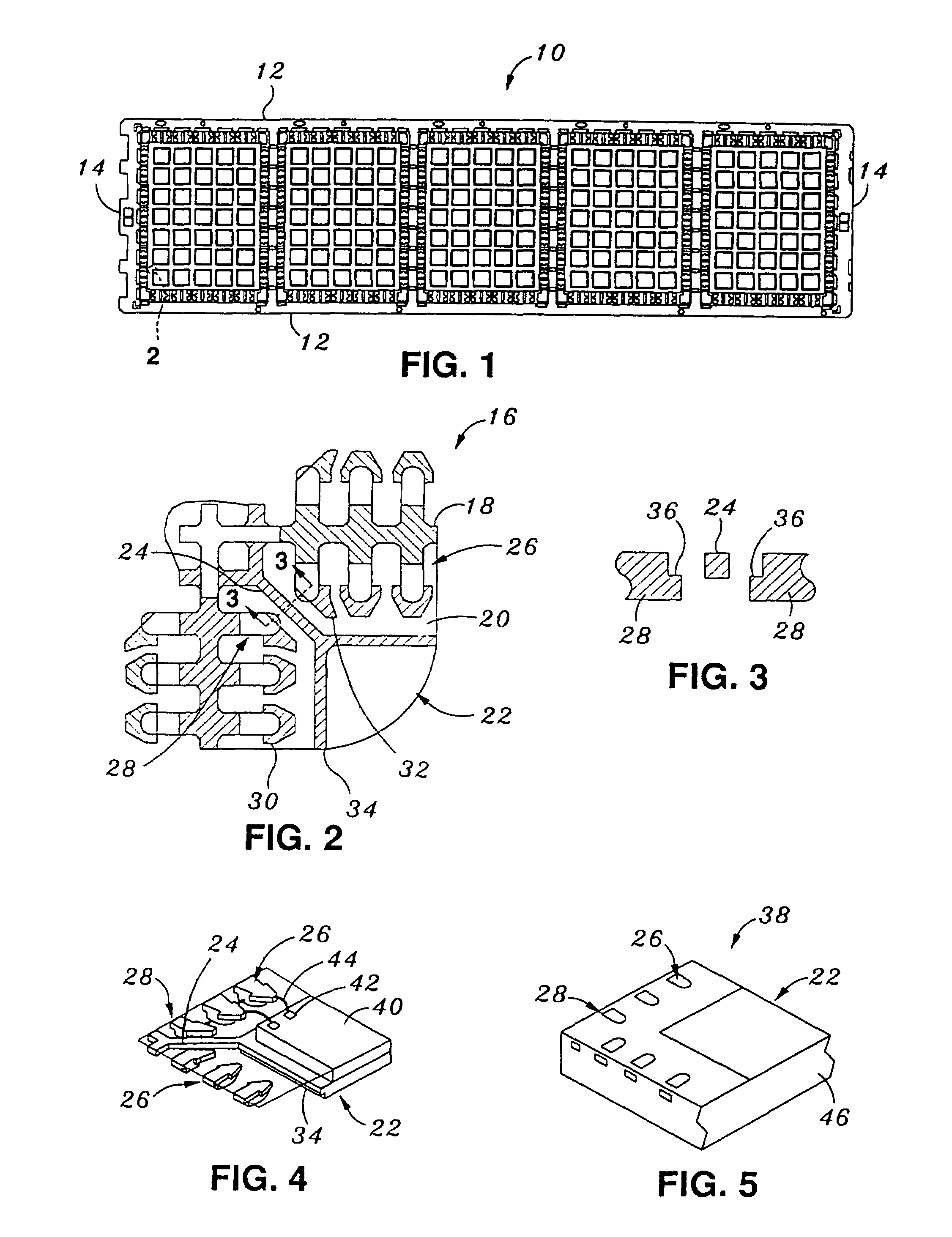 Offset etched corner leads for semiconductor package