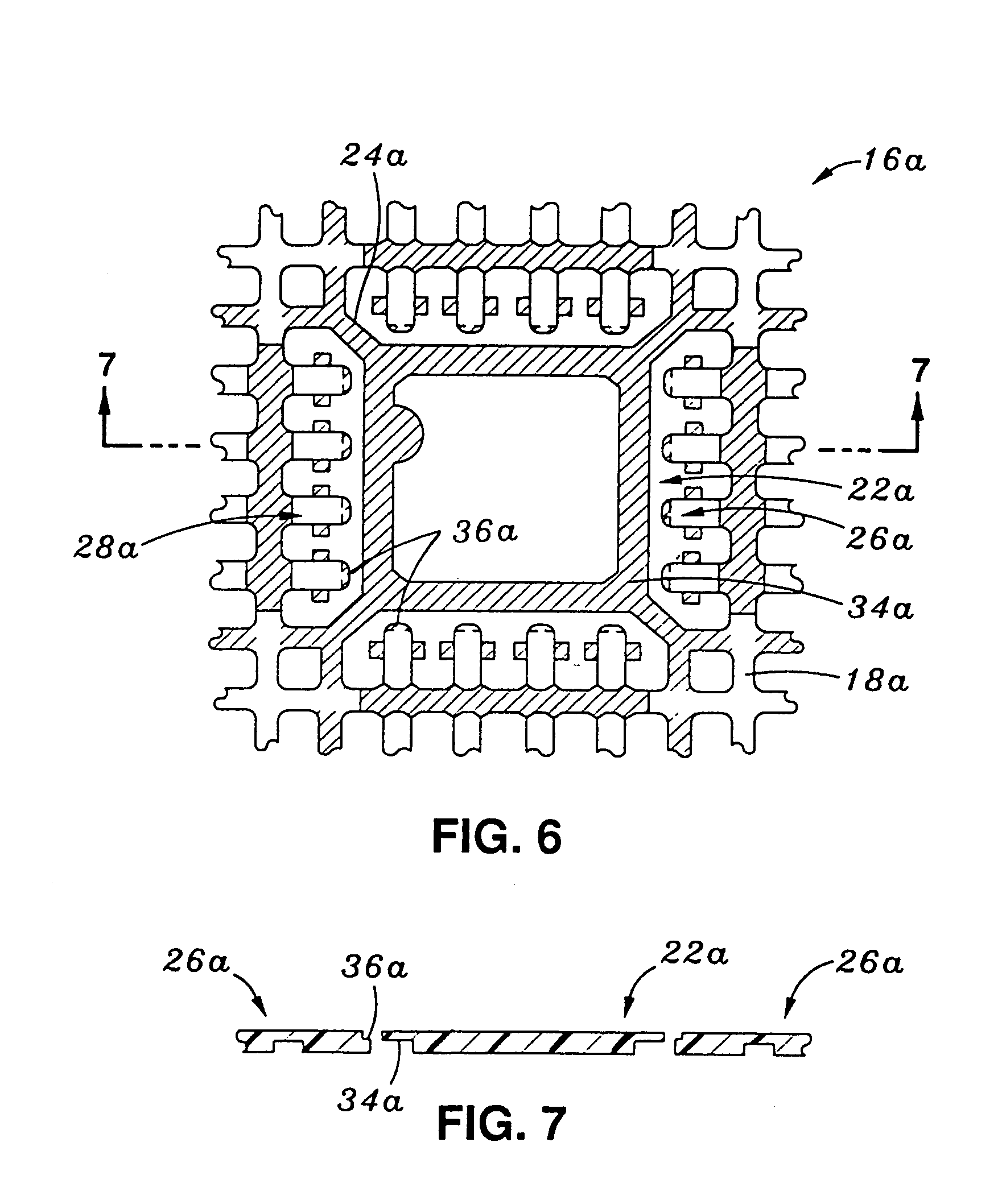 Offset etched corner leads for semiconductor package