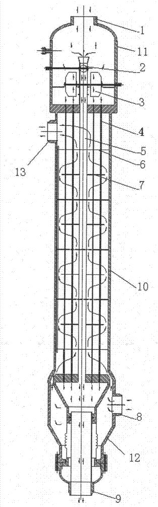 A disk and ring type baffle plate floating head heat exchanger with temperature control function