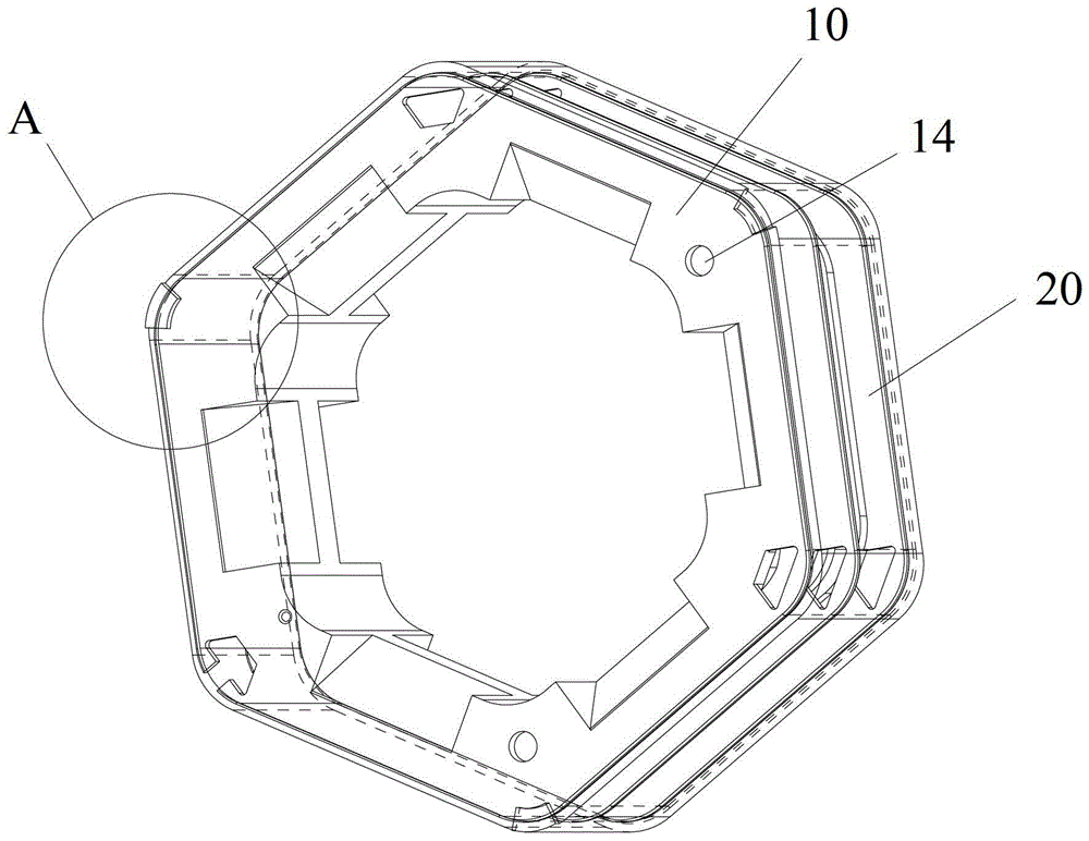 Linear motor insulating frame and linear motor