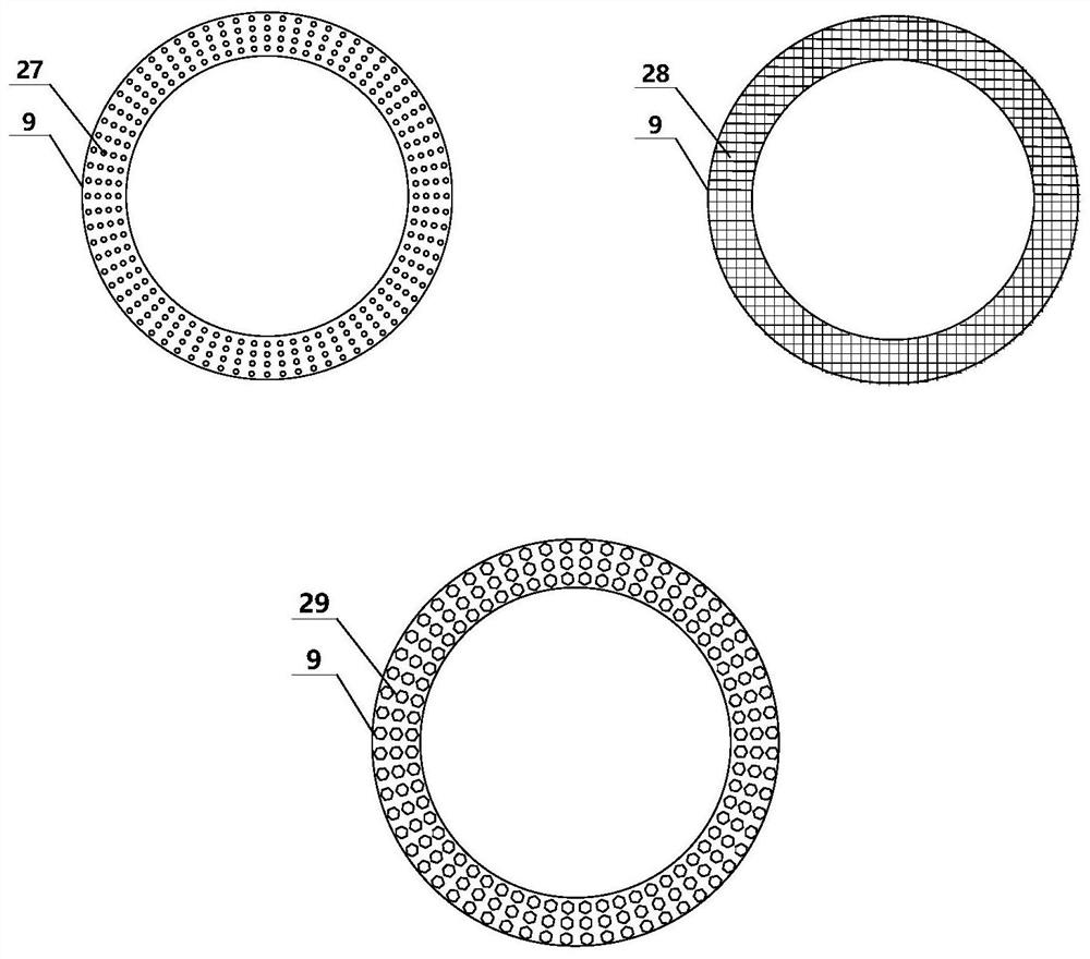 A segmented spiral stirring biomass pyrolysis liquefaction system