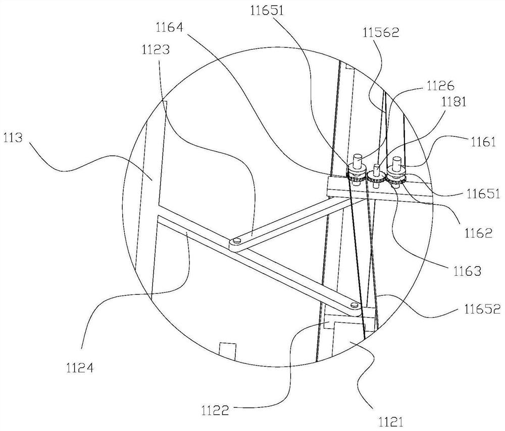 Multi-directional material distribution conveying production line, production device and production method of pork stuffed dumplings