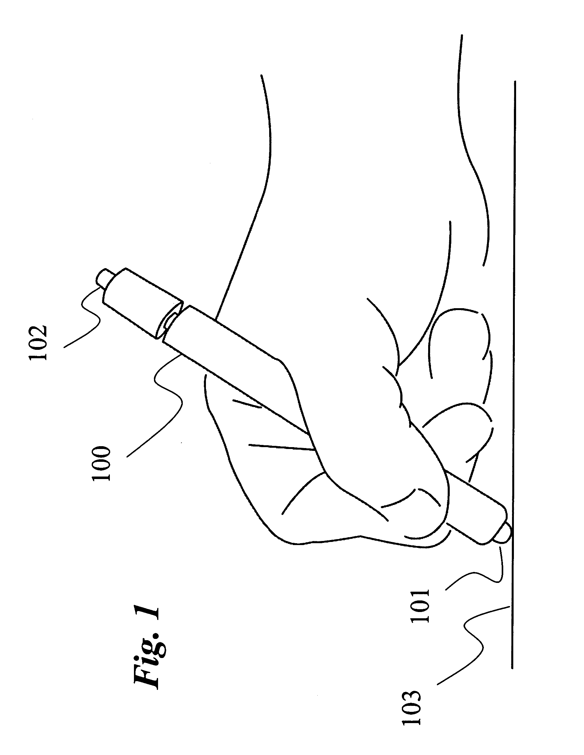 Hand-held haptic stylus