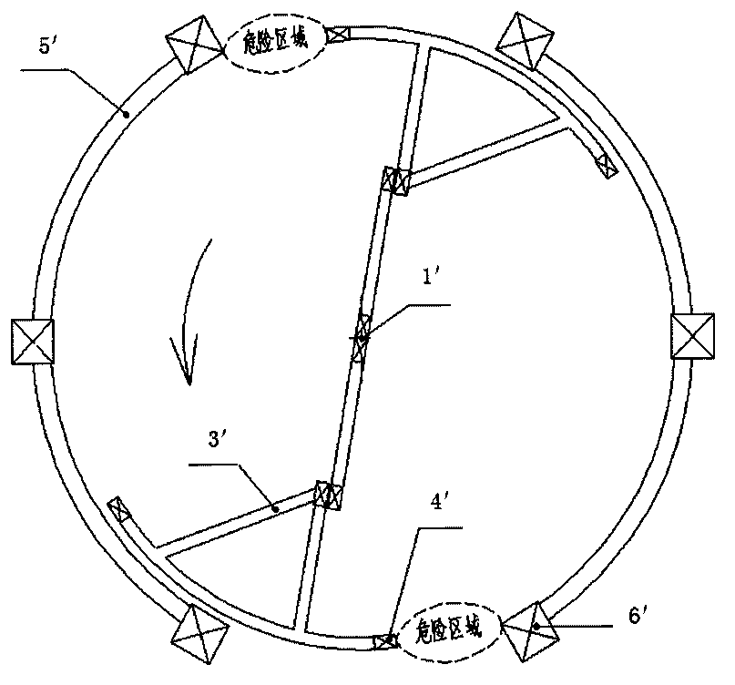 Double-wing safety rotating door