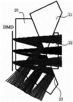 Tri-propellant total internal reflection prism for infrared target simulators