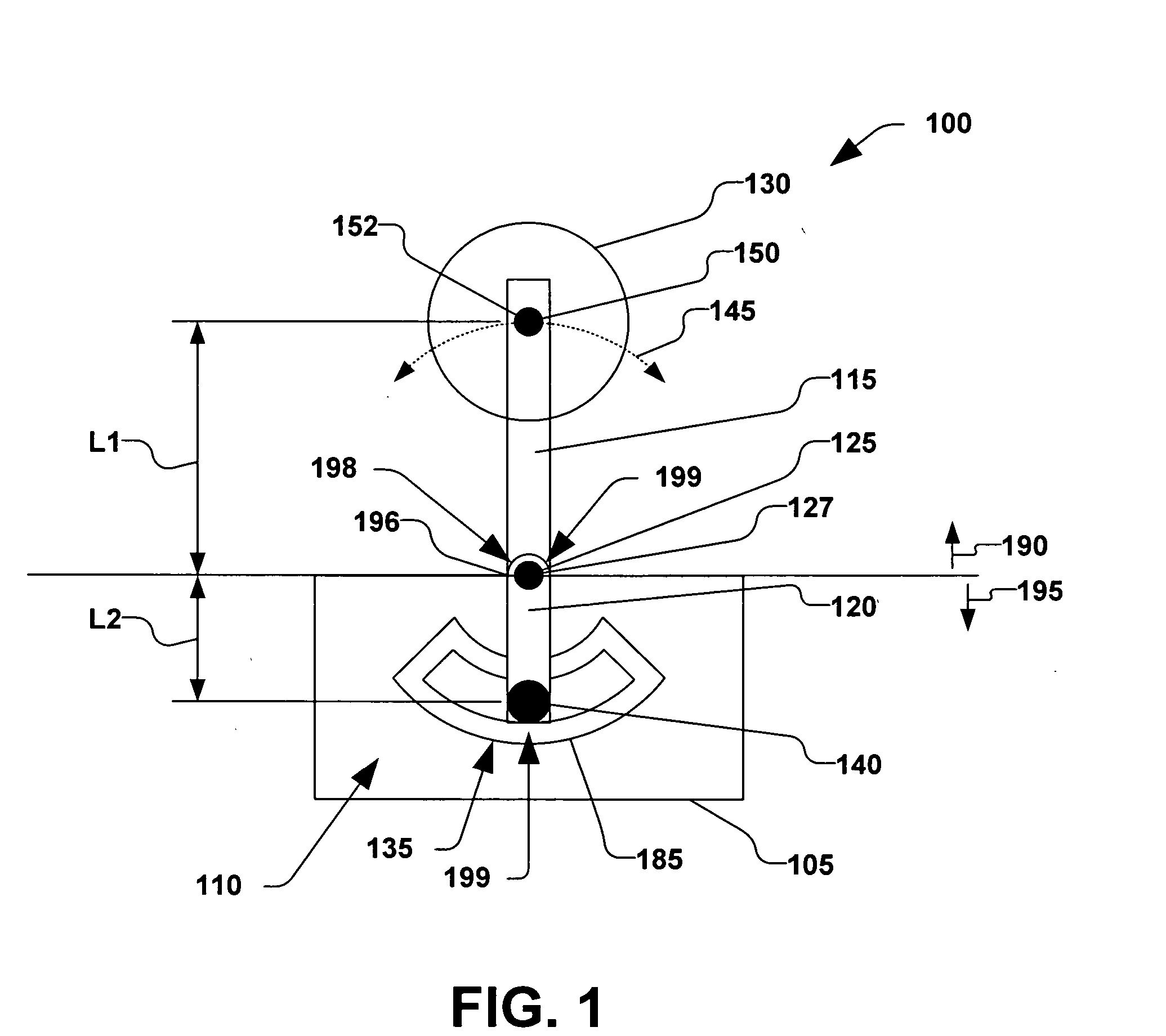 Mechanical oscillator for wafer scan with spot beam