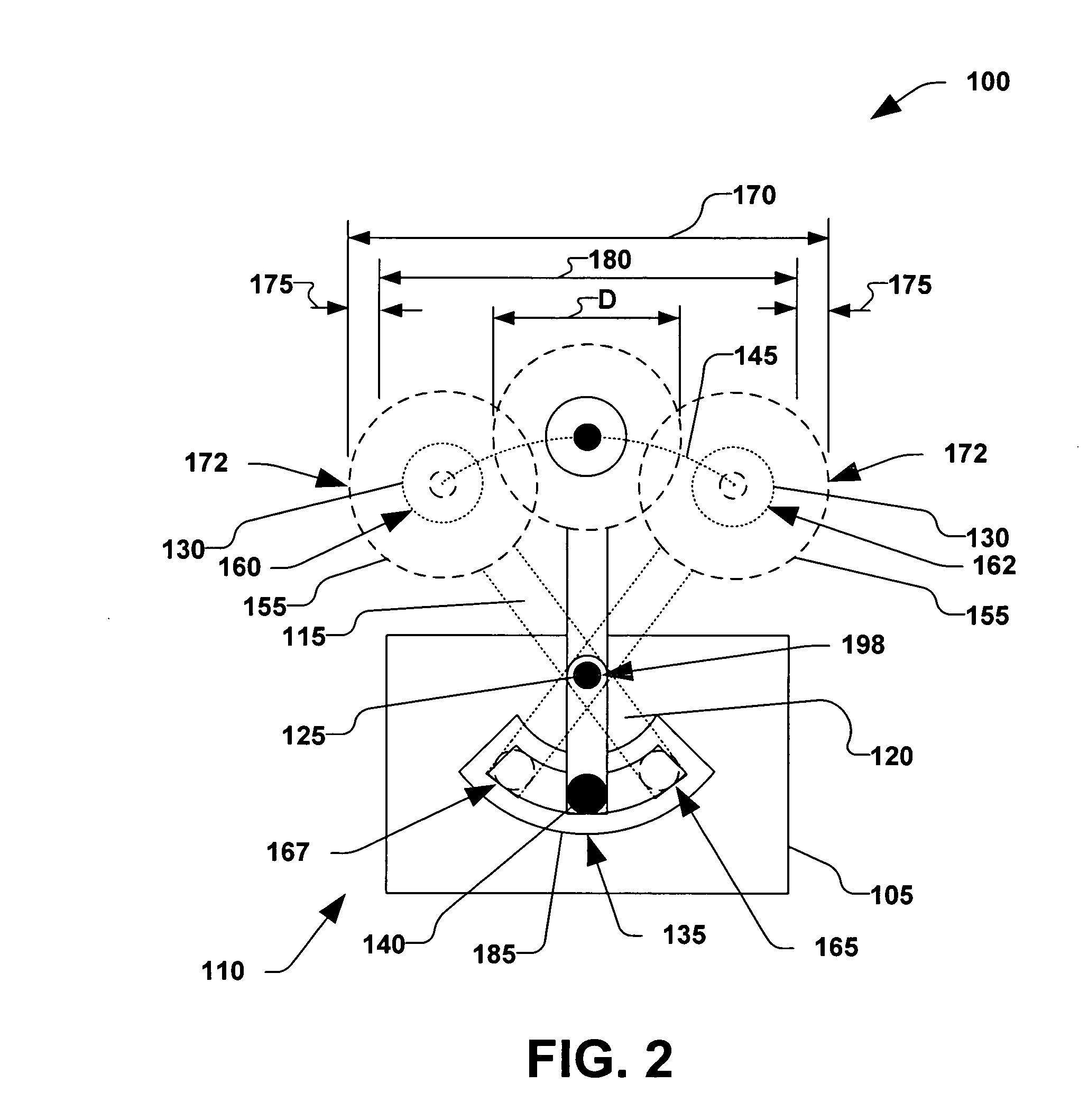 Mechanical oscillator for wafer scan with spot beam