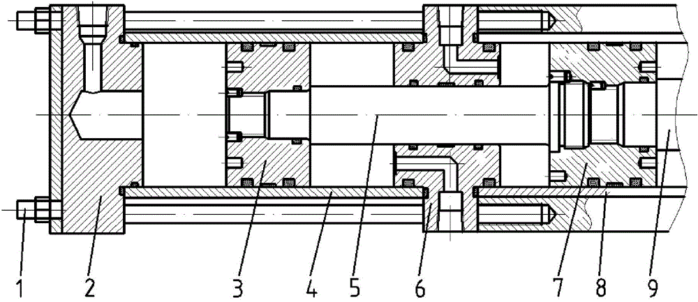 High-pressure injection module for ordinary hydraulic injection molding machines