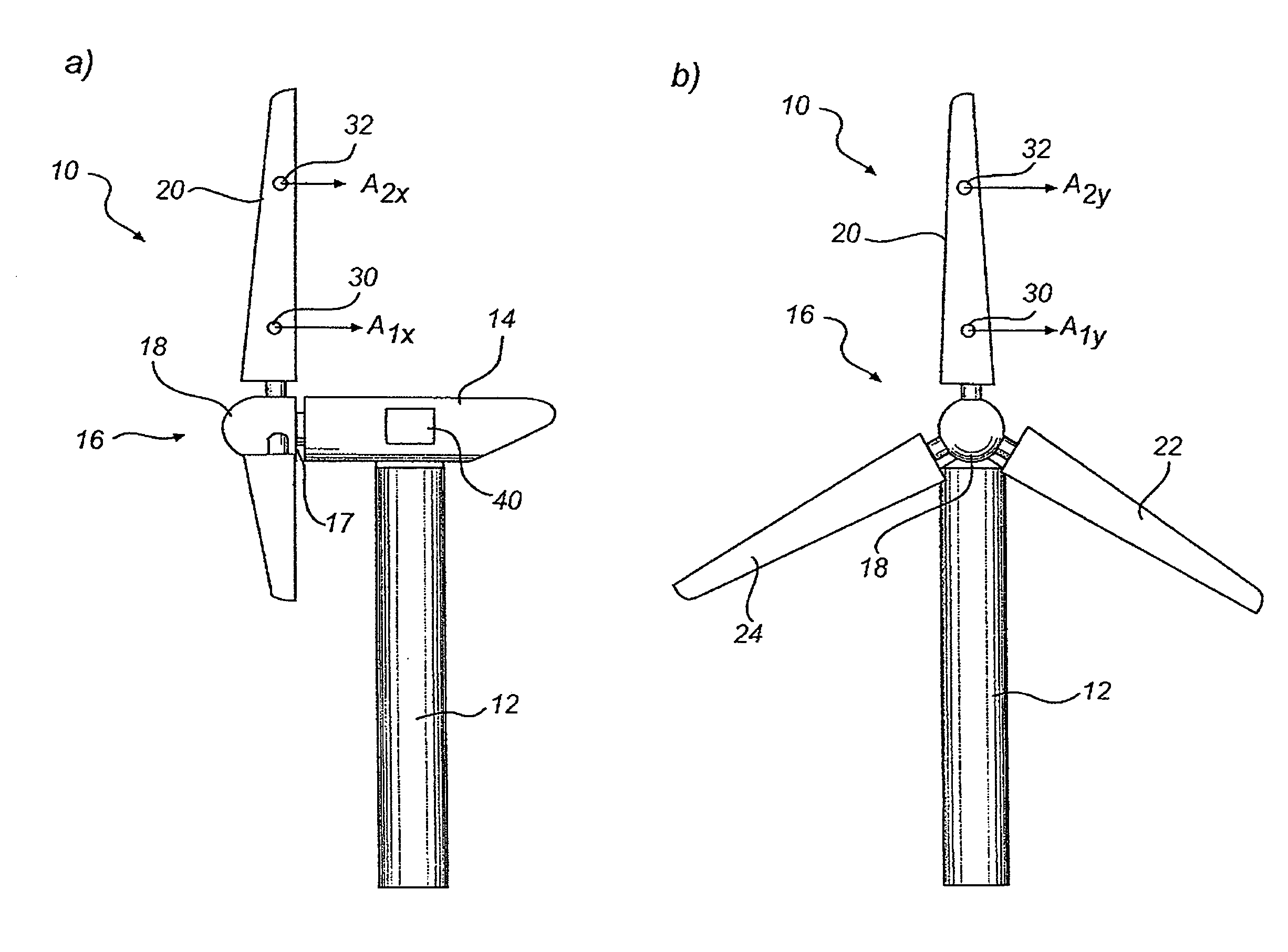 Wind turbine and a method for monitoring a wind turbine