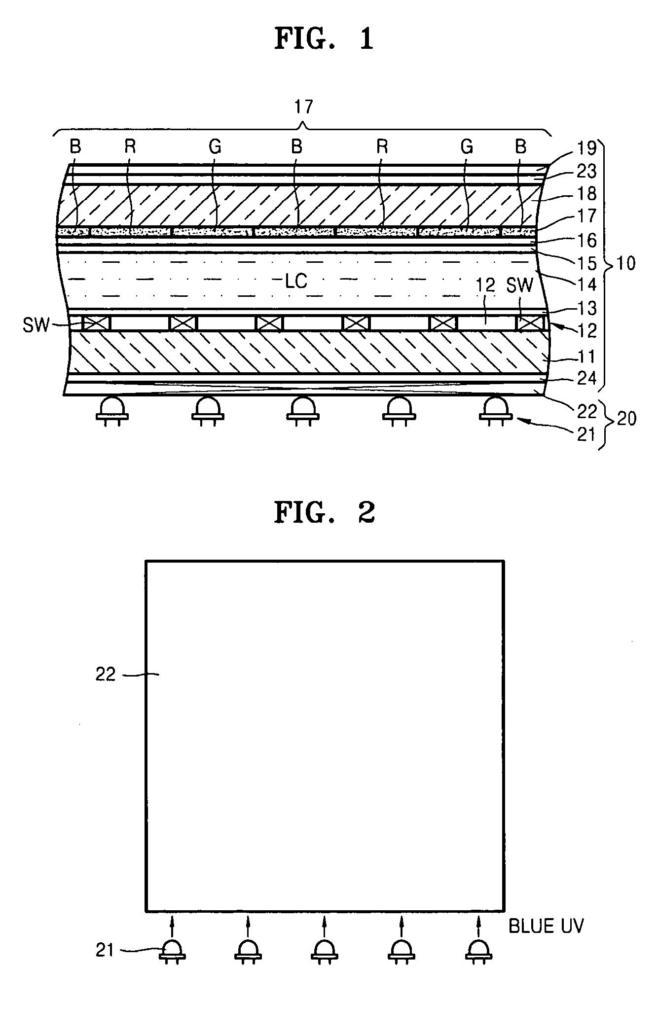 Photoluminescent liquid crystal display