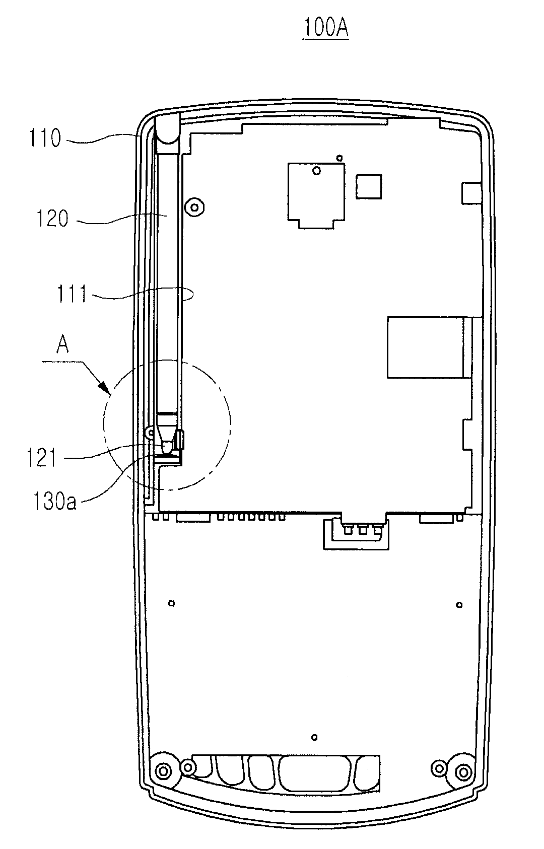 Portable communication device having a touch-screen locking unit