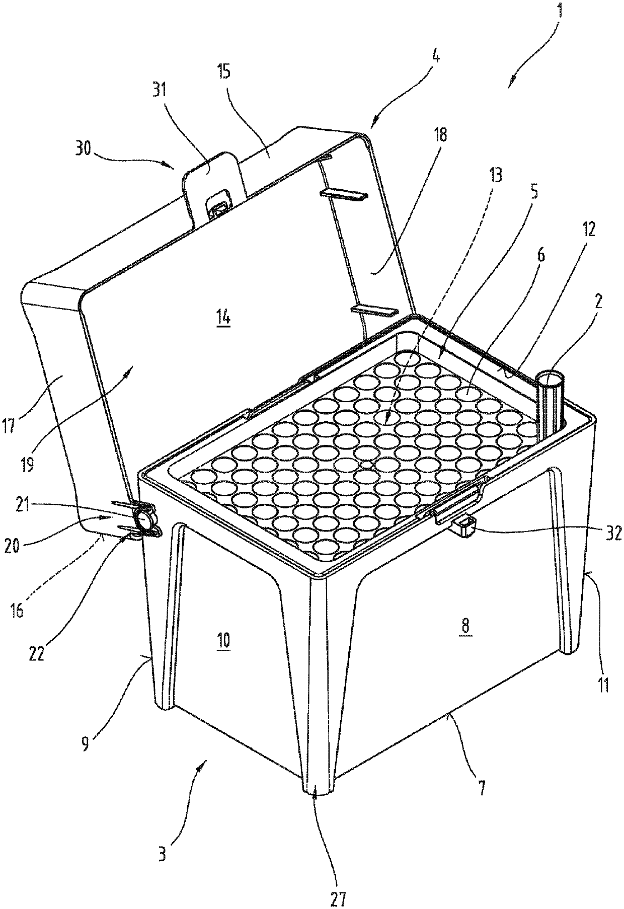 Pipette-tip-accommodating container and method for providing the same