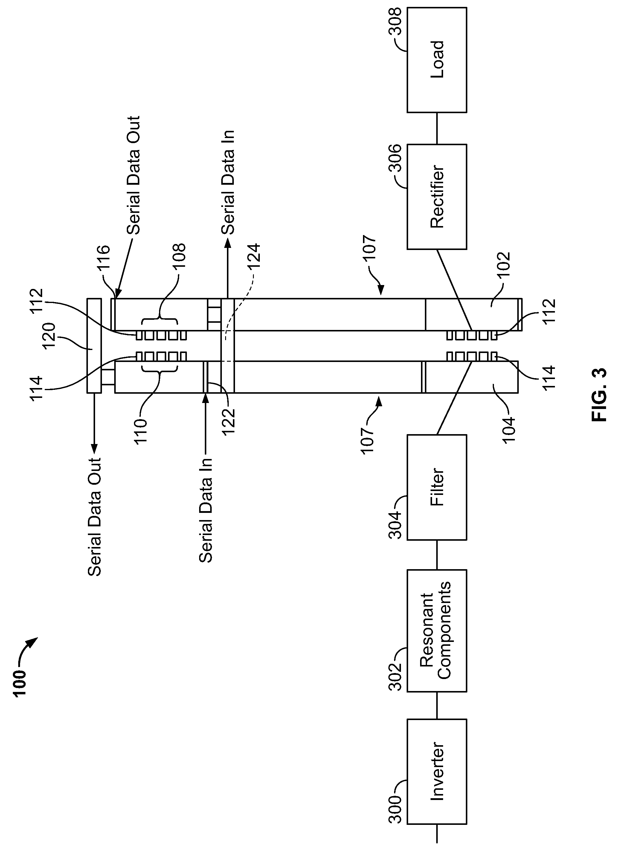 Contactless power and data transmission apparatus