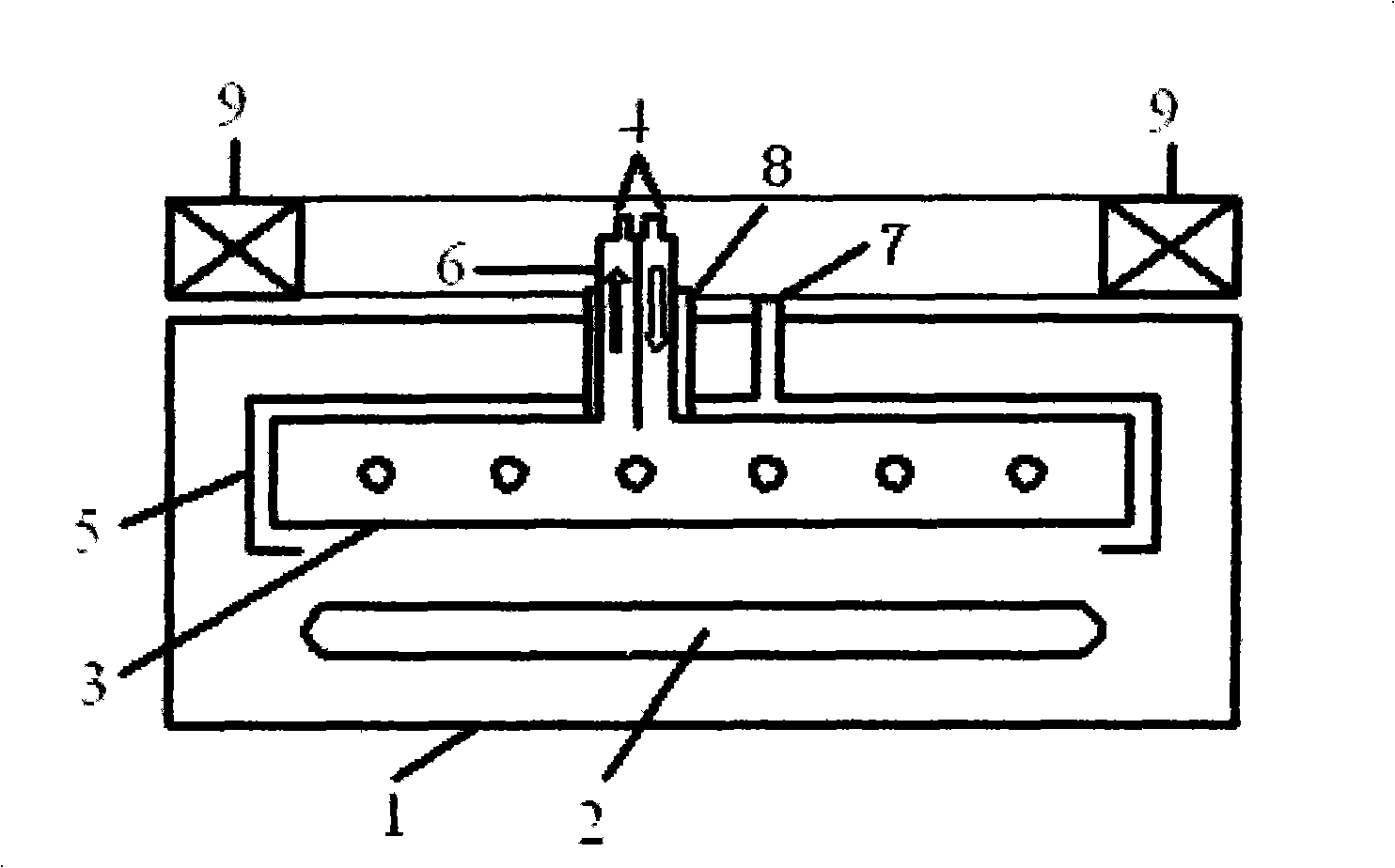 Magnetic control cathode assembly for cleaning one-dimensional linear plasma with high efficiency