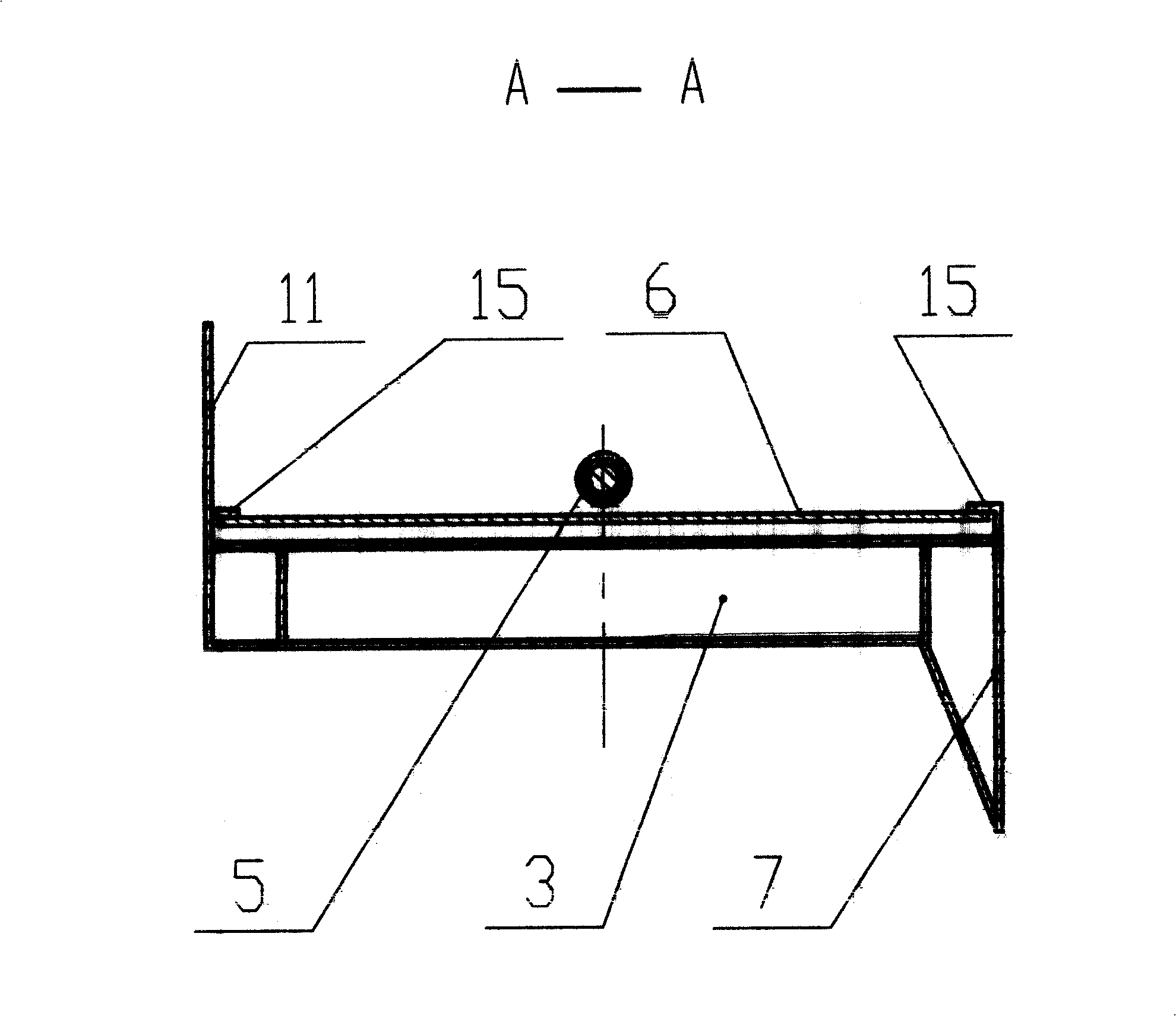 Hydraulic support tail beam