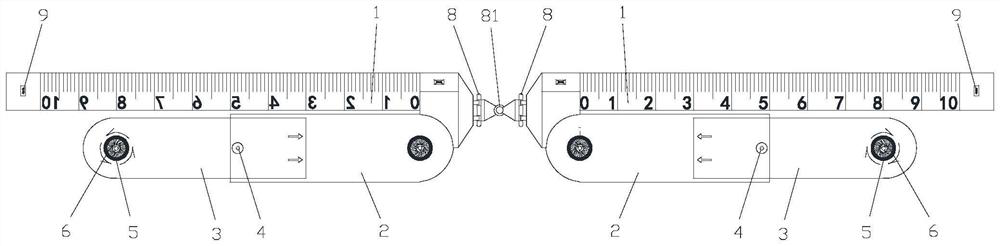 Telescopic folding type rapid positioning and punching auxiliary device