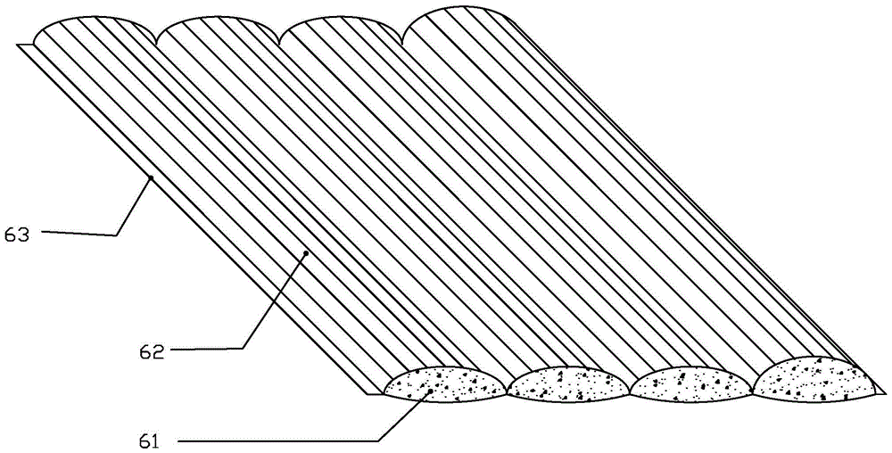 An installation method of water surface floating body evaporation control system under horizontal pulling state