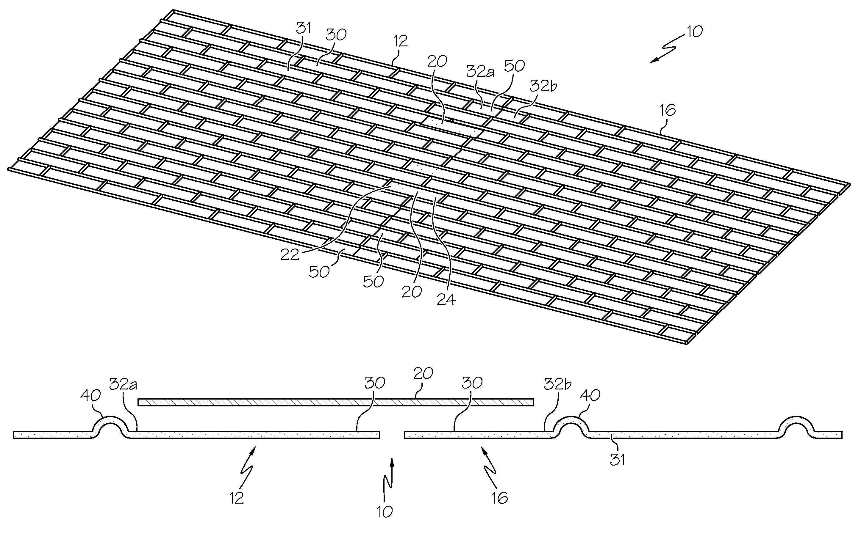 Bridge member spanning formliner joint