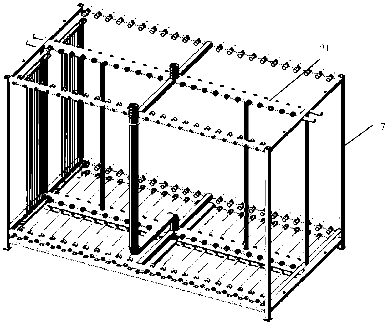 Pluggable curtain-type membrane device and pluggable curtain-type membrane equipment