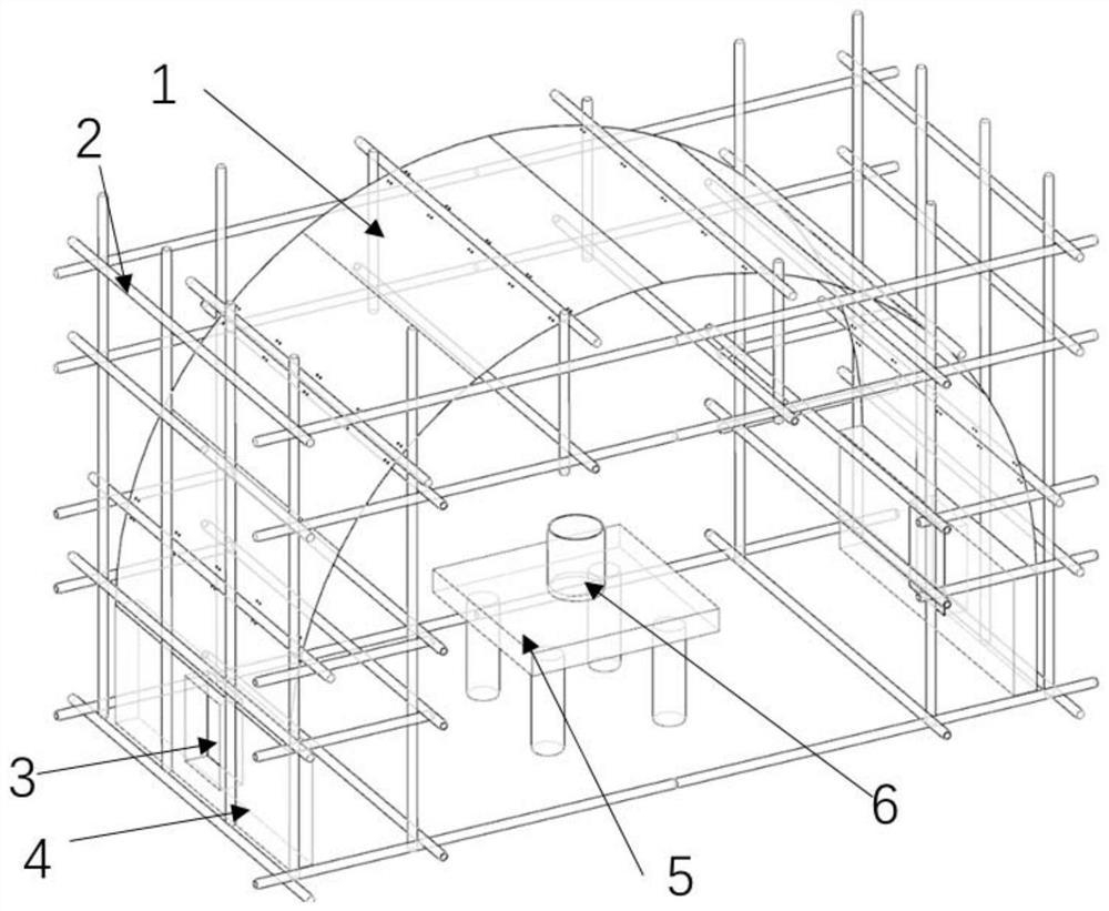 Explosion-proof equipment test system under the action of explosion multi-physics