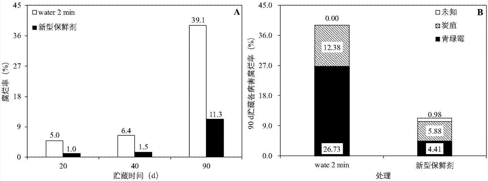 Preservative and application thereof in sweet orange postharvest preservation