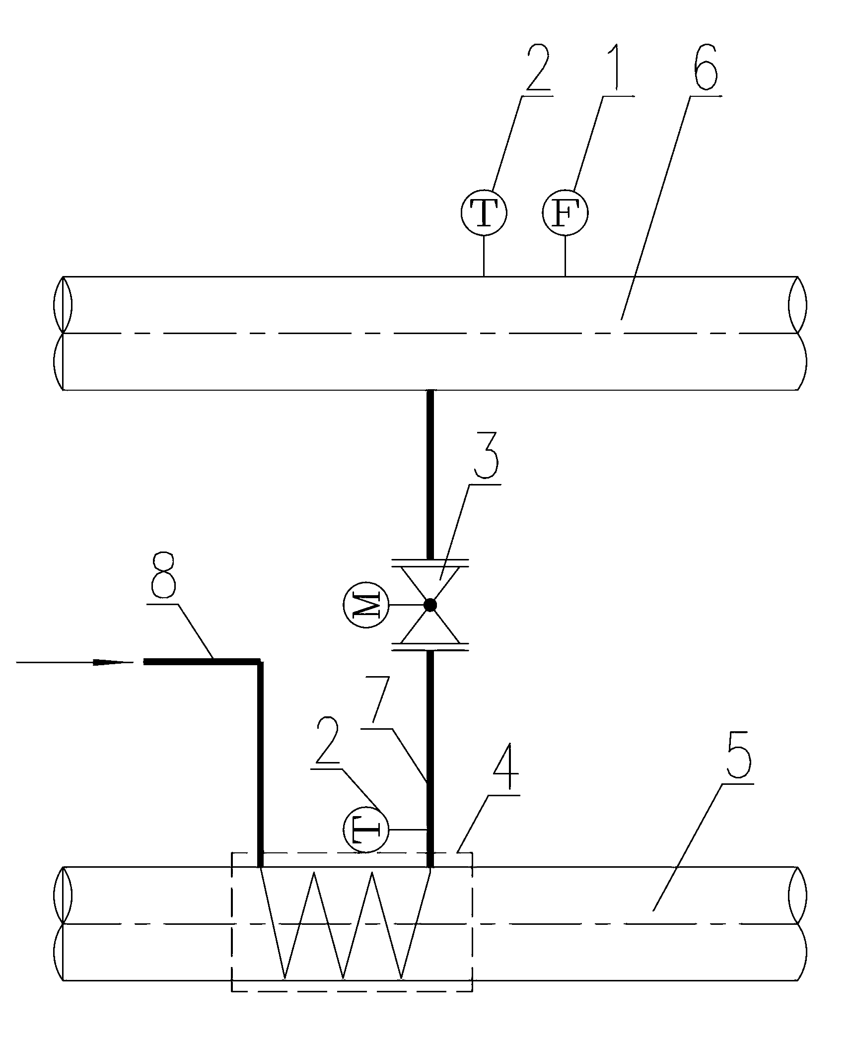 Device for preventing wet desulfurization outlet flue from low-temperature corrosion and control method thereof